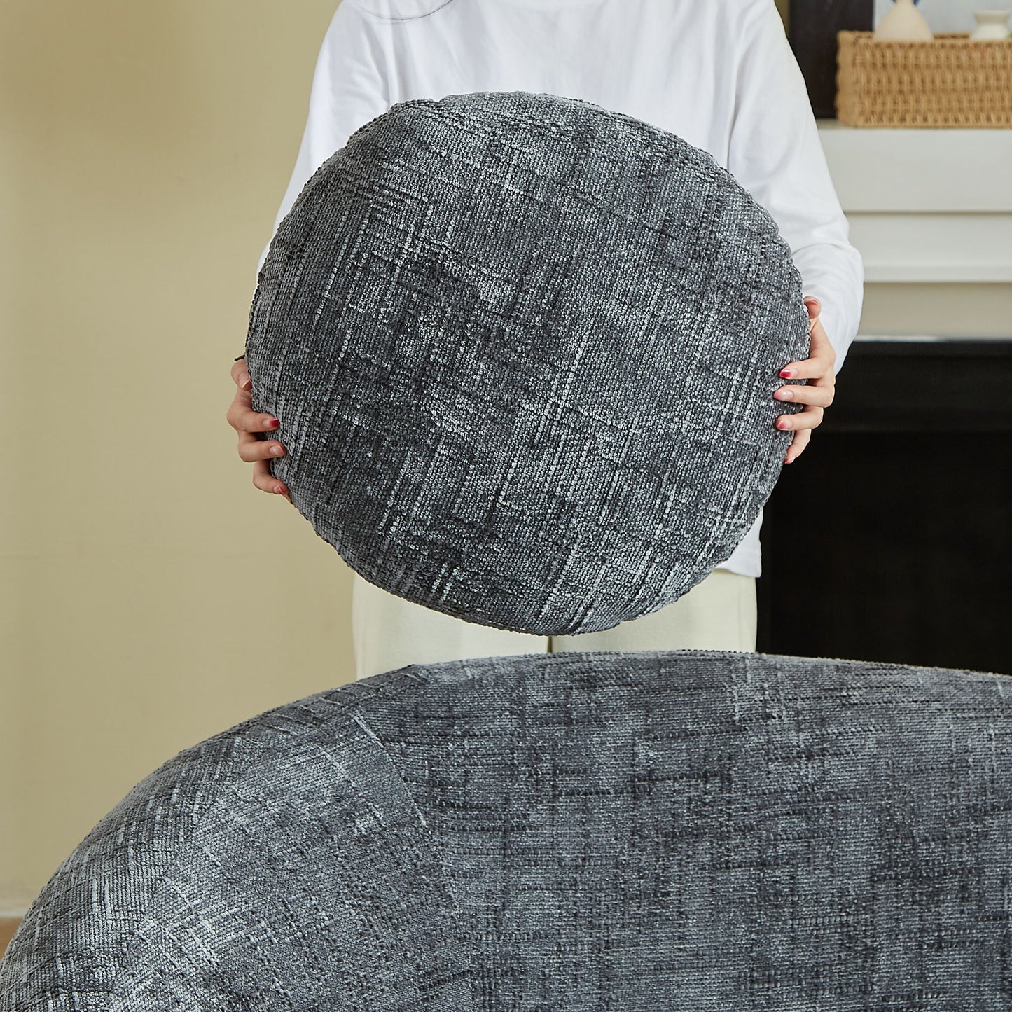 Curved Convertible Sofa, 2 In 1 Frameless Folding Sofa Bed With Pull Out Base And Deep Seat