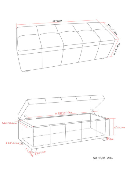 Castleford - Contemporary Storage Ottoman