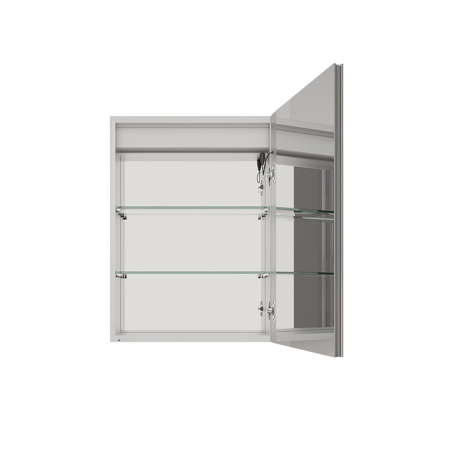 Bathroom Medicine Cabinet With LED Mirror, Anti-Fog, Waterproof, 3000K~6000K Single Door Lighted Bathroom Cabinet With Touch Swich
