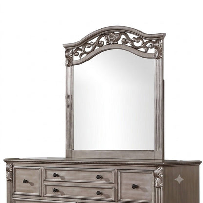 Dresser And Mirror - Antique Silver