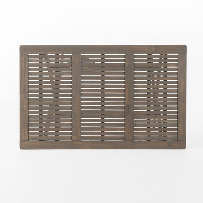 Blissique - Outdoor Foldable Wood Dining Table With Slat Design
