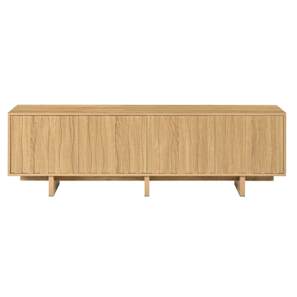 Retro Style TV Stand With Wavy Door