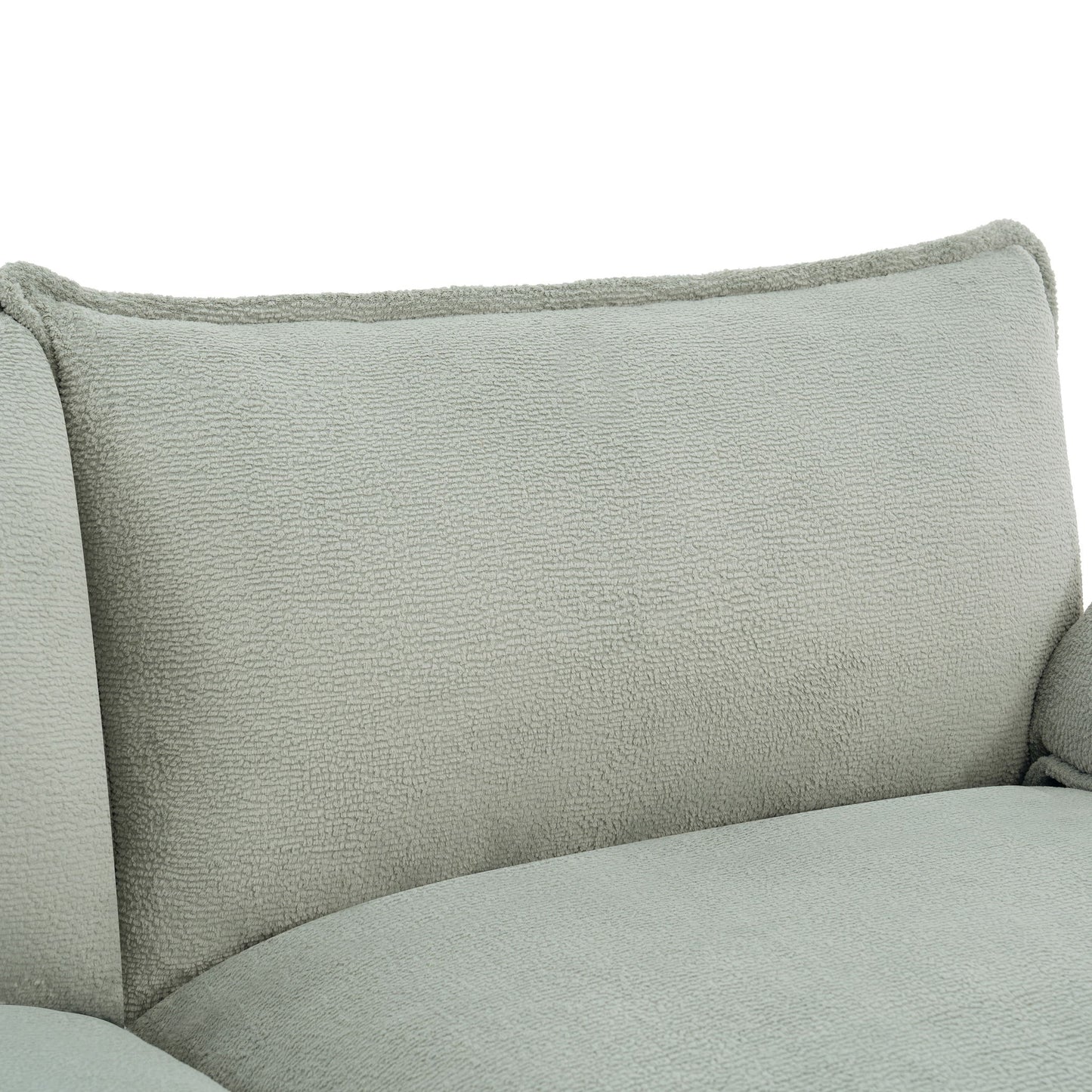 Modern Loveseat Sofa, Upholstered Couch With Side Storage Pockets
