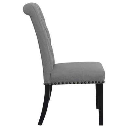 Tufted Rolled Backrest Side Chairs (Set of 2)