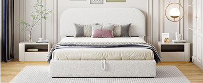 Upholstered Platform Bed With Hydraulic Storage System