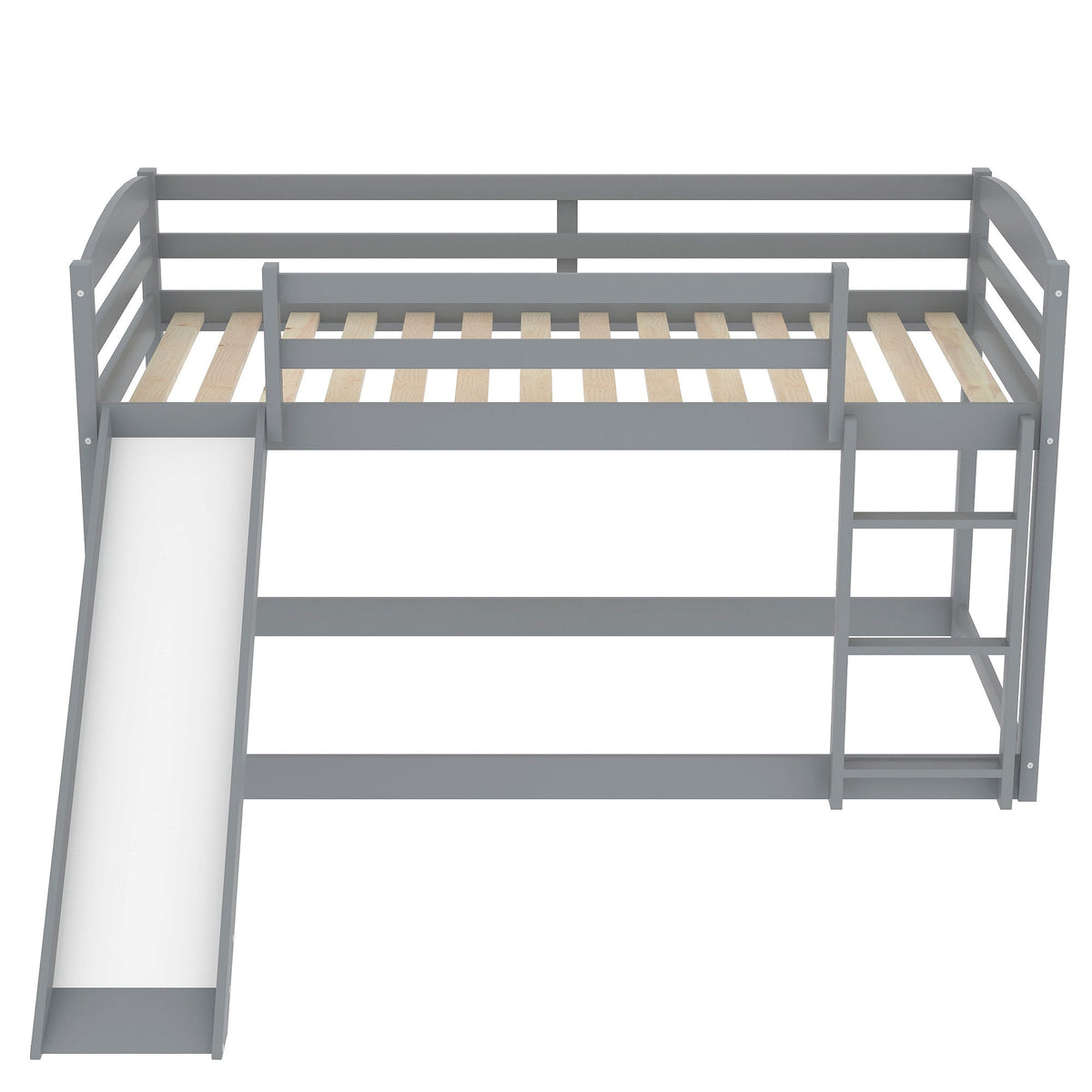 Durable Bunk Bed With Convertible Slide And Ladder