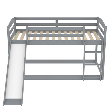 Durable Bunk Bed With Convertible Slide And Ladder