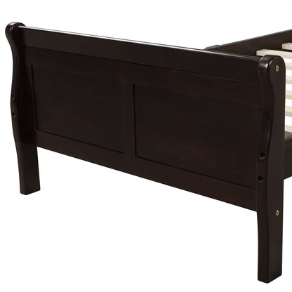 Platform Bed Frame Mattress Foundation Sleigh Bed With Headboard / Footboard / Wood Slat Suppor