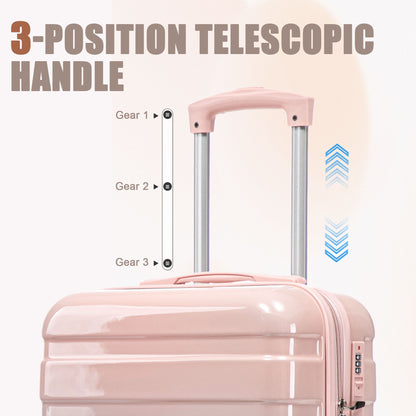 Luggage Set 14" / 20" With Combination Lock And Cosmetic Case