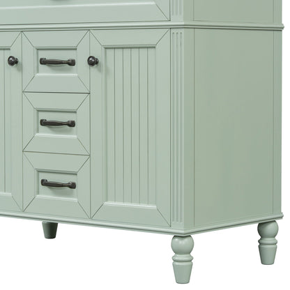 Bathroom Vanity With Sink, Flip-Out Top Drawer, Soft Close Doors, 2 Storage Drawers