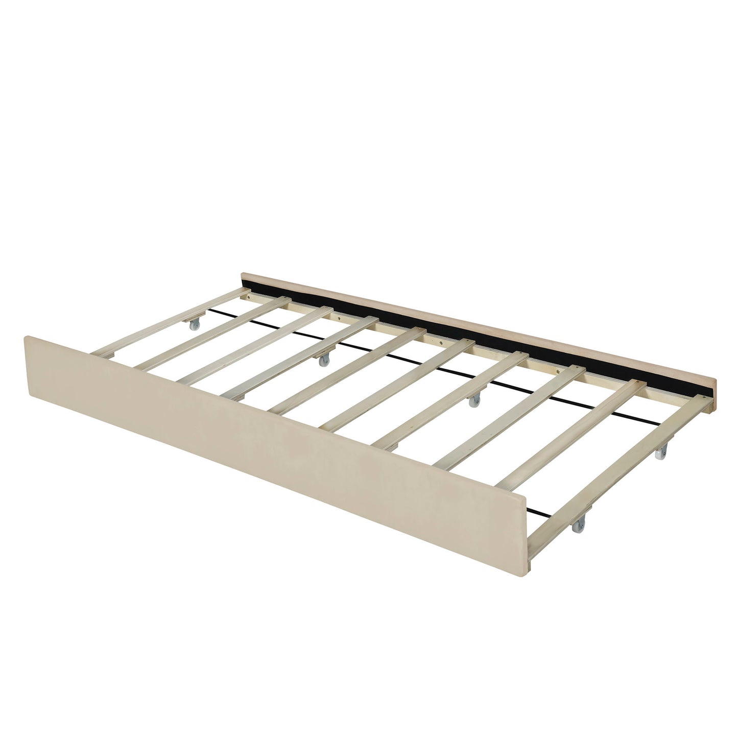 Platform UpholsteredBed With 2 Drawers And Twin Long Trundle