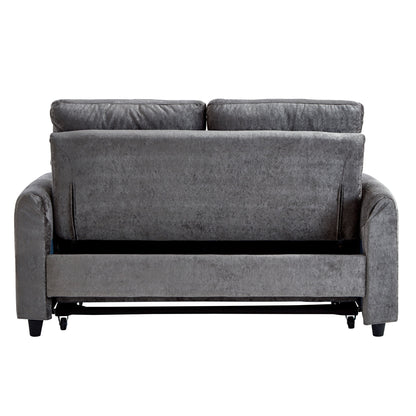 Pull Out Sofa Bed With Adjustable 3 Position Backrest, USB Charging Ports, Side Pockets