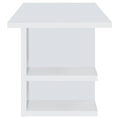 Hannah - 4 Shelf Writing Desk With Open Shelving - White