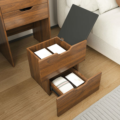 Vanity Desk With Lighted Mirror & Stool