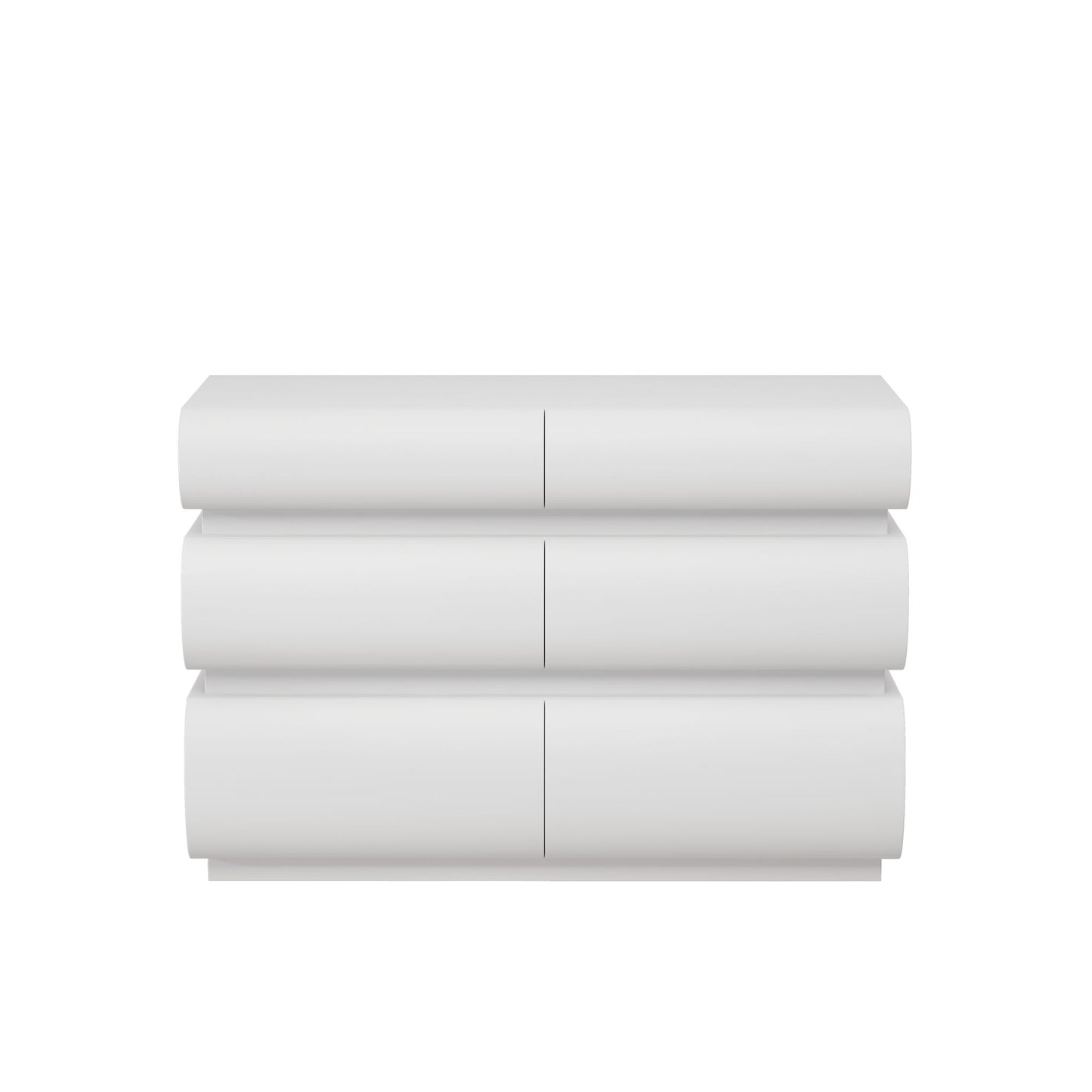 Minimalist Modern 6 Drawer Dresser, Handle Free Design With Wide Storage