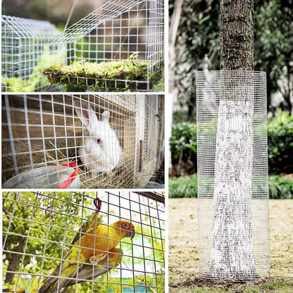 Galvanized Hardware Cloth, Wire Fence Roll For Gardening And Animal Protection - Silver