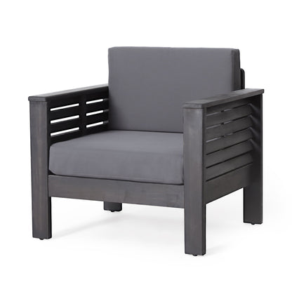 Slat Design Club Chairs With Cushions