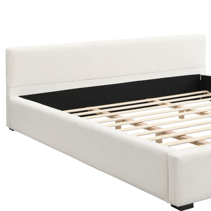 Elegant Wide Edge Bed With Soft Upholstered