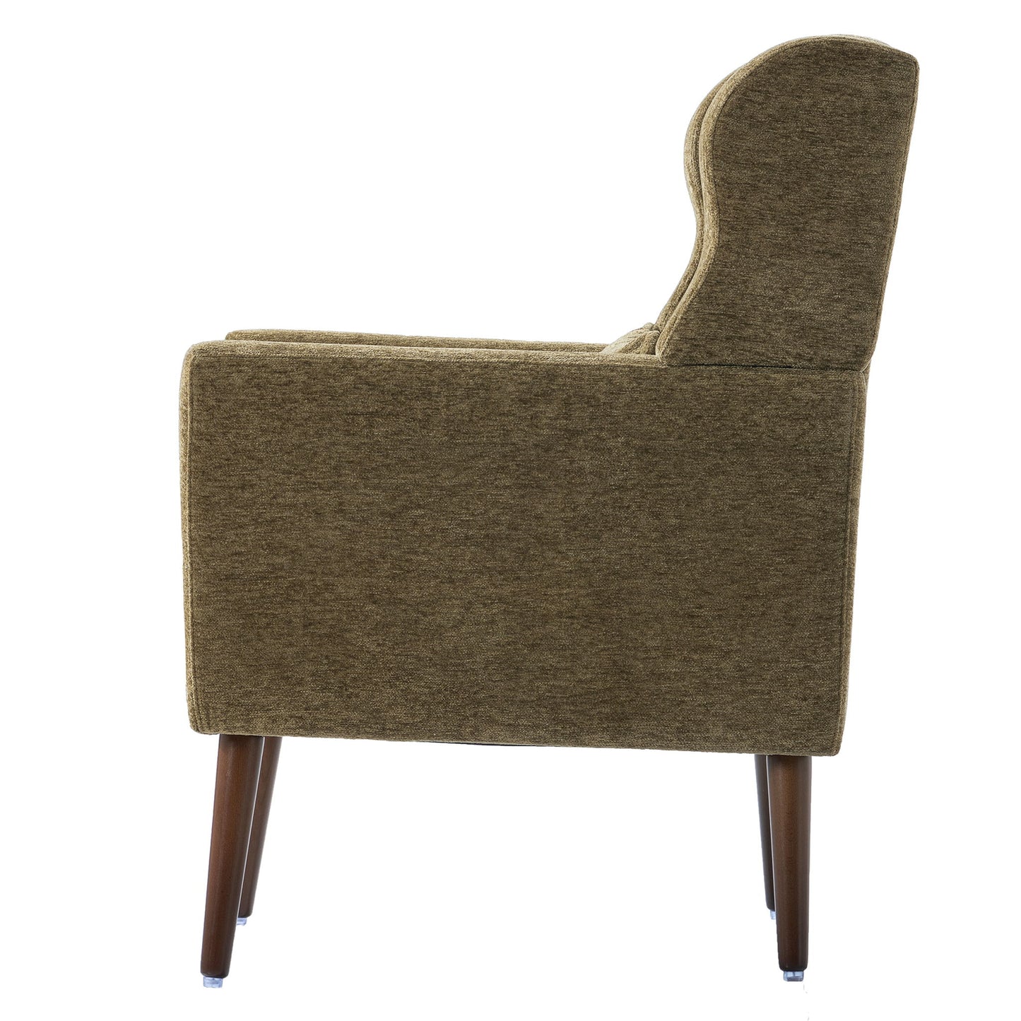 Modern Accent Chair, Arm Chairs For Living Room, Upholstered Mordern Armchair, Comfy Soft Padded Lounge Chair In Small Space, Bedroom, With Pillow, Solid Wood Leg