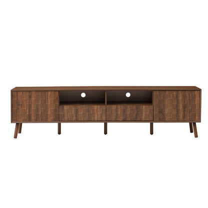 TV Stand With Drawers And Cable Management - Walnut