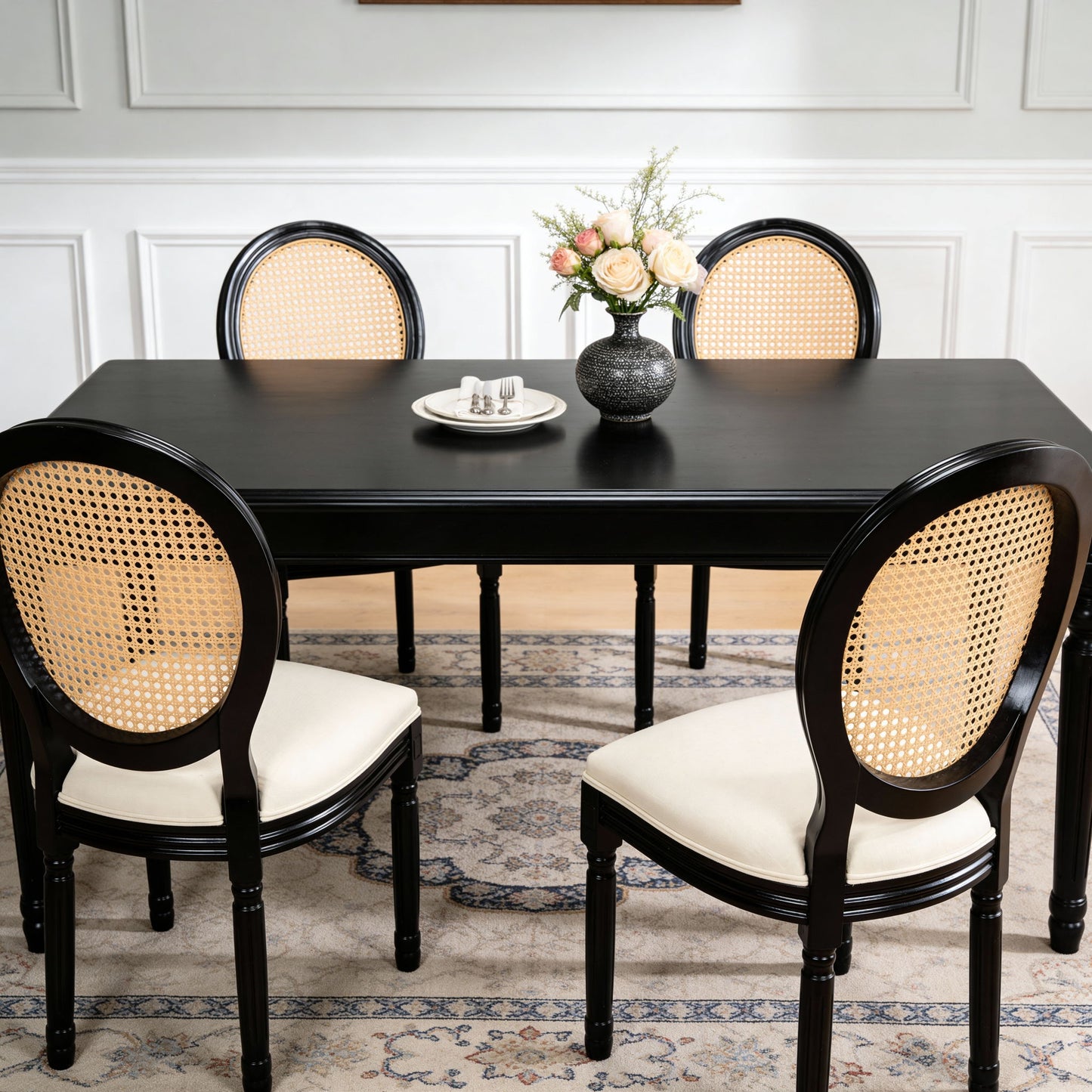 French Country Dining Chairs With Round Back (Set of 2)