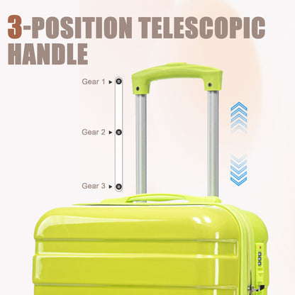 Luggage Set 14" / 20" With Combination Lock And Cosmetic Case