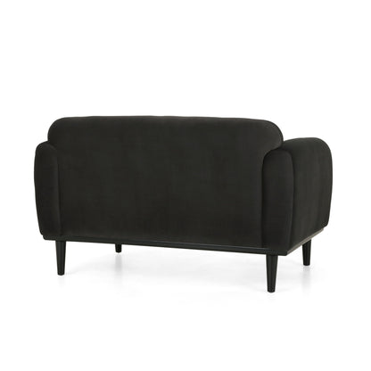 Sway - Upholstered Loveseat With Wood Legs And Round Arms
