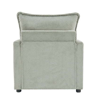 Modern Single Seat Accent Chair With Side Storage Pockets