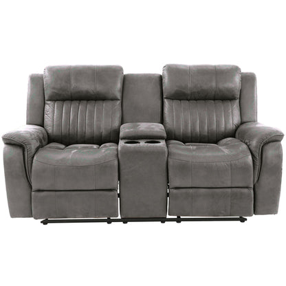Contemporary Living Room Set, Horizontal And Vertical Tufting