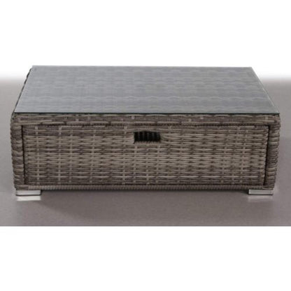 Glass Outdoor Coffee Table - Gray Mix
