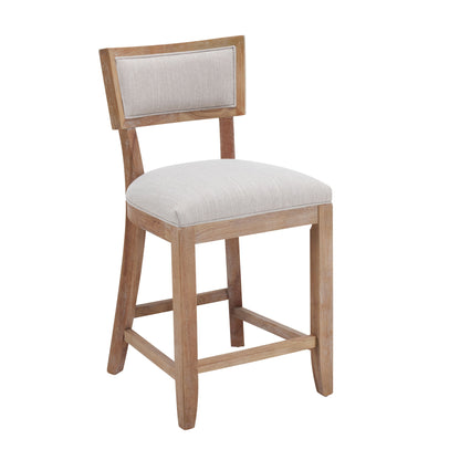 Upholstered Counter Height Bar Stools With Comfy Back (Set of 2)