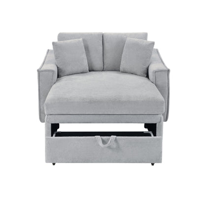Modern Chaise Sofa With Hidden Storage For Living Room