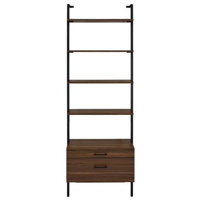 Wendell - 4 Shelf Storage Wall Bookshelf - Walnut
