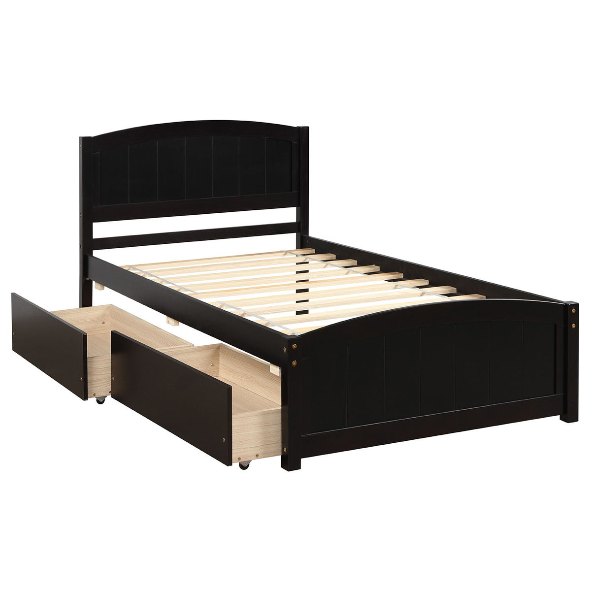 Platform Bed & Headboard, Footboard And Wood Slat Support