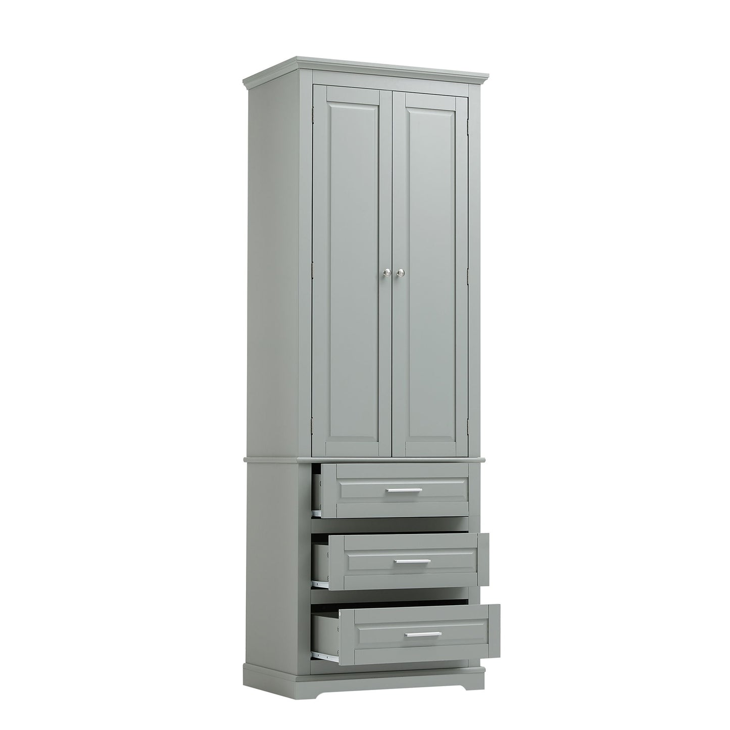 Tall Storage Cabinet With 3 Drawers For Bathroom