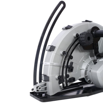 Portable Electric Corded Circular Concrete Saw 14" Wet / Dry Cutter 2600W Green Steel With Water Line & Guide Roller - Green