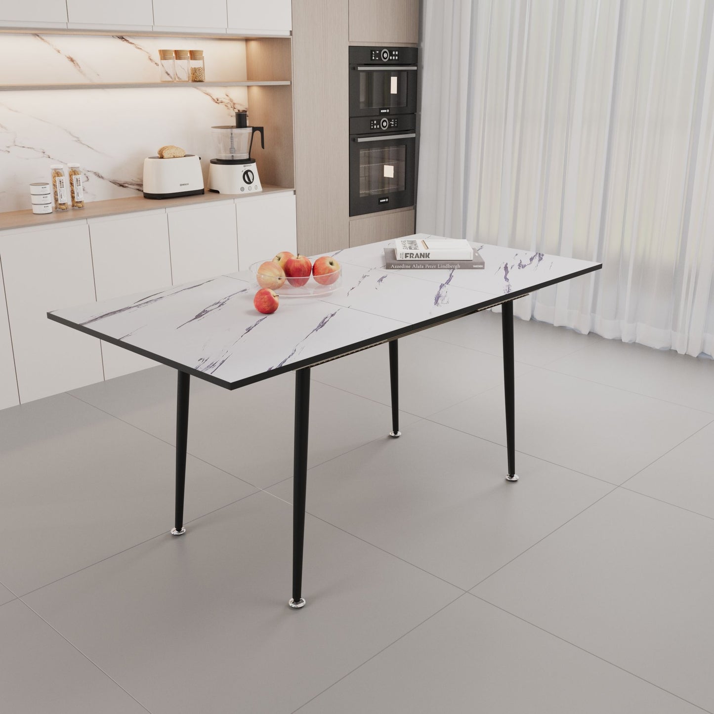 Modern Extendable Dining Table And Chair Set