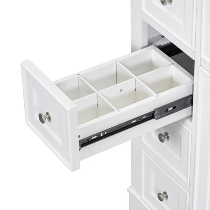 Modern Bathroom Vanity Base Only With 1 Cabinet And 6 Drawers