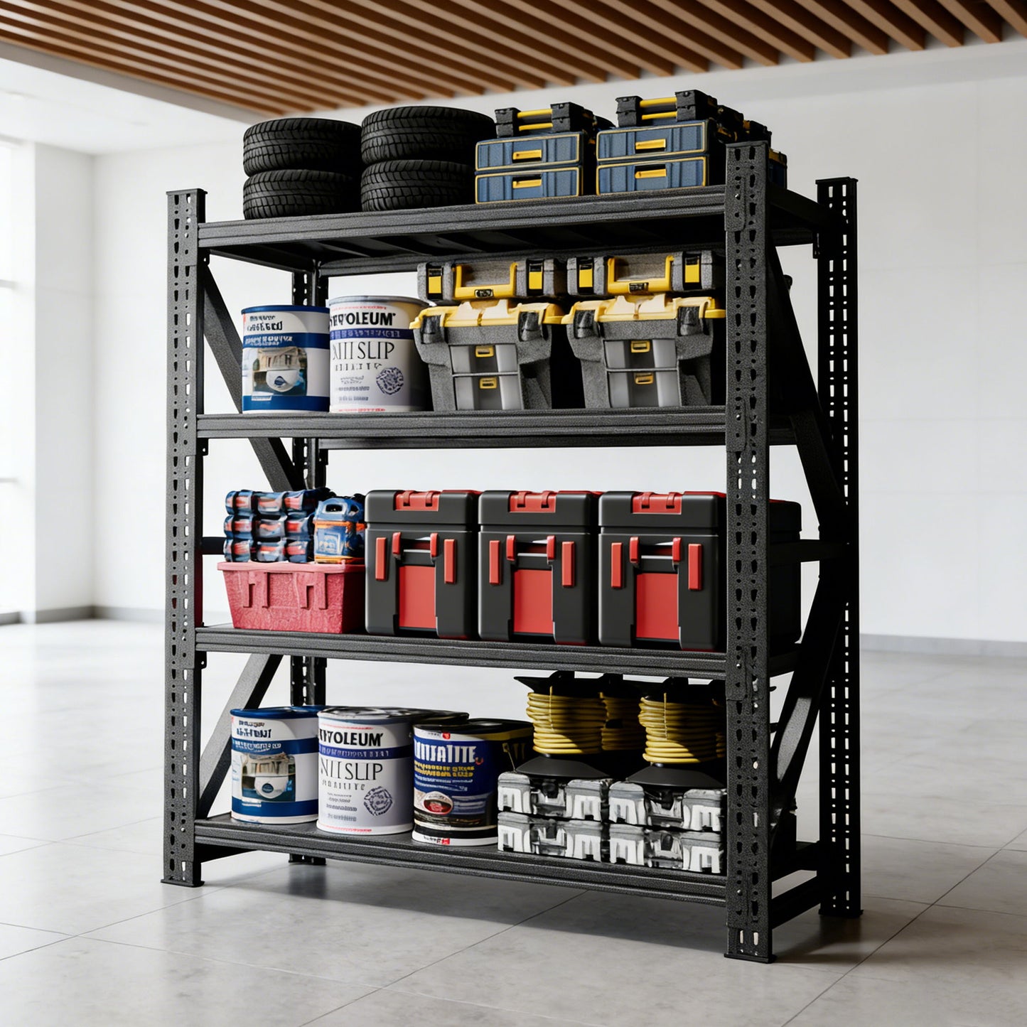 Heavy Duty 4 Shelf Garage Shelving Unit