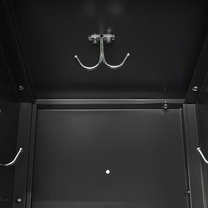 Storage Locker Cabinet With Locks For Employees, Home Gym Office School Garage - Black