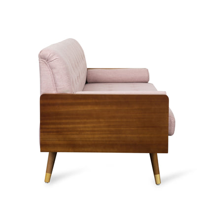 Aidan - Mid Century Modern Tufted Fabric Sofa