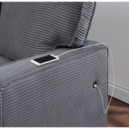 Territory - Pull Out Sofa Bed With Design - Dark Gray