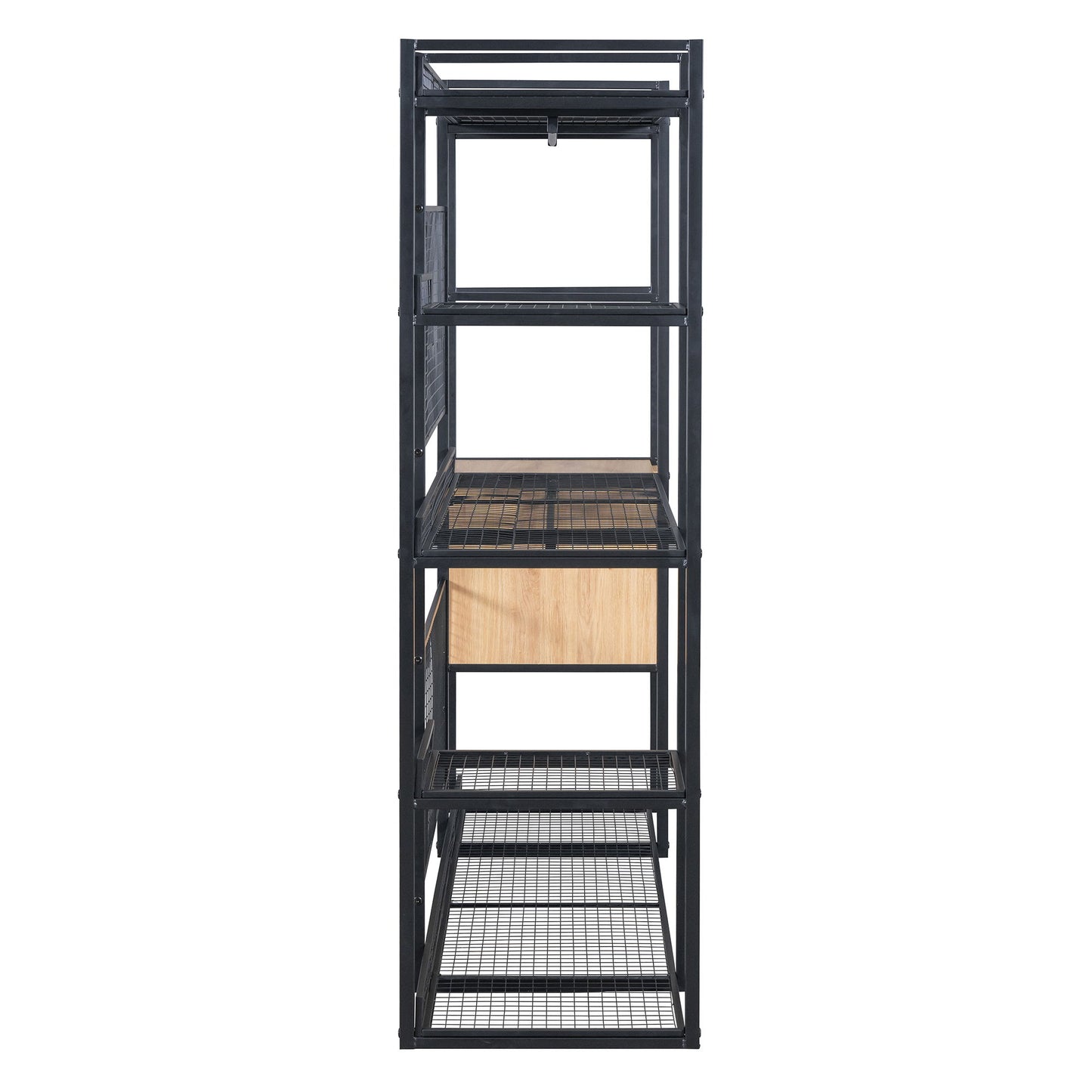 Open Style Wardrobe With Hanging Rails, Shelves And Drawers