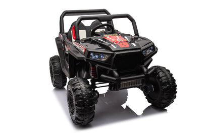 12V7A*2 30W*4 Four-Wheel Drive Seat One Button Start, Forward And Backward, High And Low Speed, Music, Front Light, Power Display, Two Doors Can Open, 2.4G R / C, Seat Belt Four Wheel Absorber