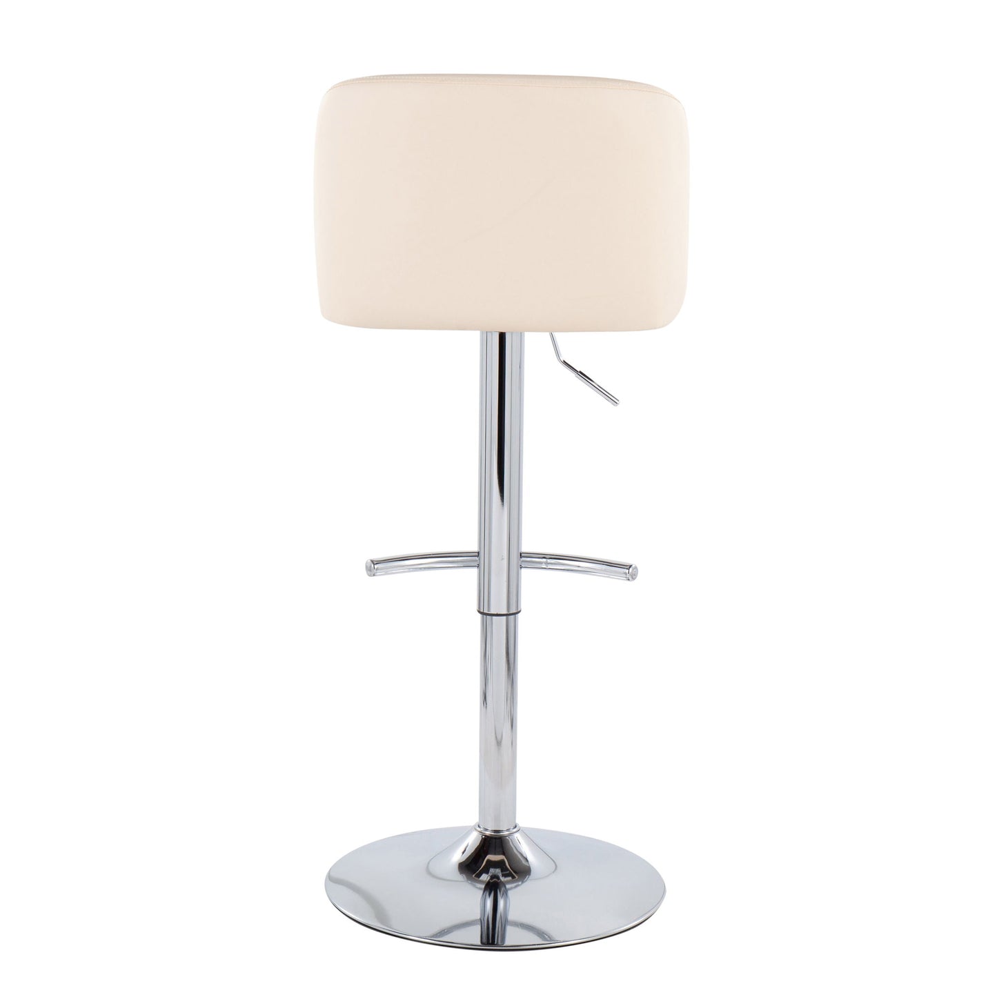Toriano - Contemporary Adjustable Barstool With Swivel & Rounded T Footrest (Set of 2)