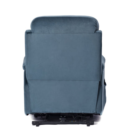Power Lift Chair Recliner With Remote Control, Electric Reclining Sofa, Fabric Power Recliner For Living Room - Navy Blue