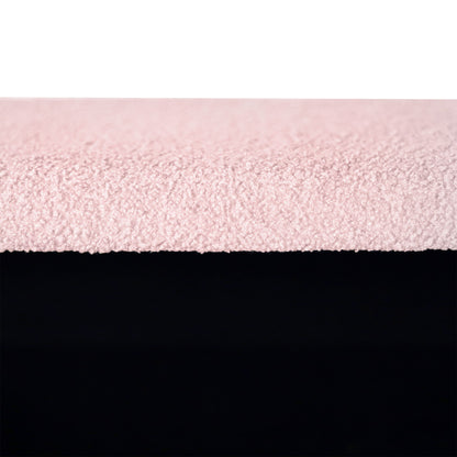 Storage Ottoman Bench For End Of Bed Legs, Modern Camel Faux Fur Entryway Bench Upholstered Padded With Storage For Living Room Bedroom