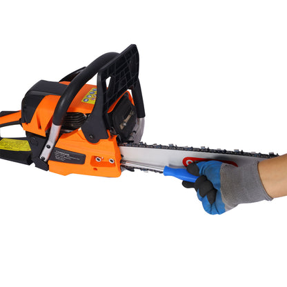 52Cc Gasoline Chainsaw With 20" Oregon Bar And Chain For Wood Cutting Plastic - Orange