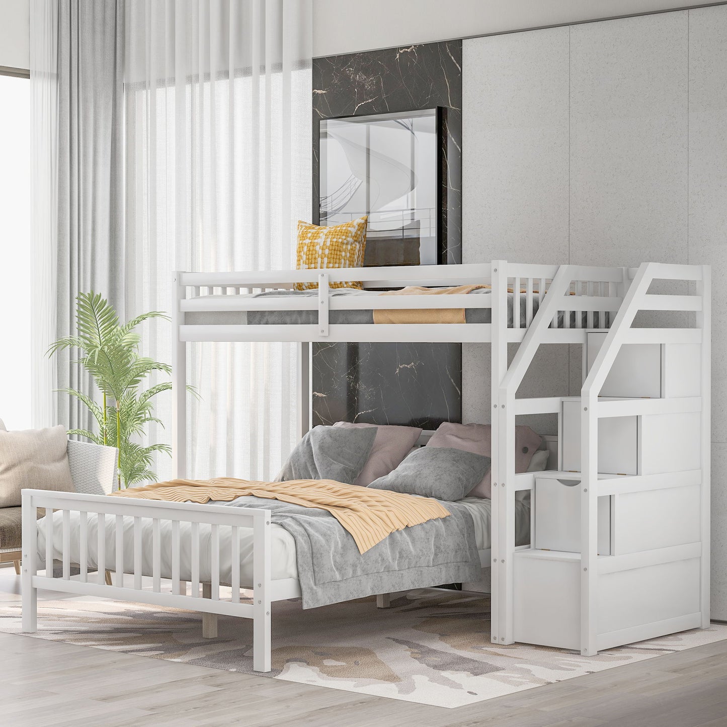 Loft Bed With Staircase And Storage