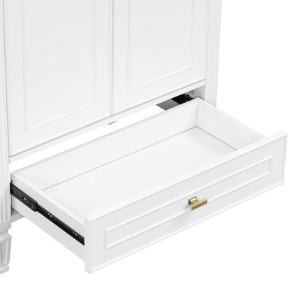 Freestanding Vanity With 1 Drawer & 2 Soft Close Doors With Door Mounted Storage